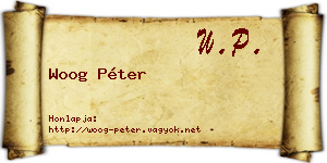 Woog Péter névjegykártya