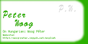 peter woog business card