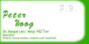 peter woog business card
